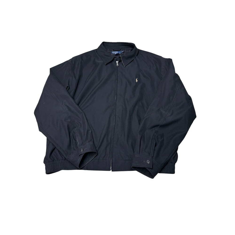 Polo Ralph Lauren Mens XXL Black Harrington Jacket‎ Windbreaker Windowpane